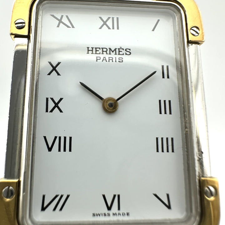 HERMES エルメス クロアジュール 腕時計 余りコマあり クォーツ SS シルバー ゴールド ヴィンテージ