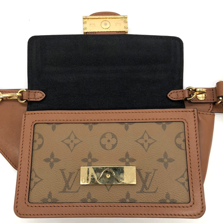 LOUIS VUITTON ルイ・ヴィトン ドーフィーヌ M44586 ボディバッグ バムバッグ ウエストポーチ モノグラムリバース ブラウン