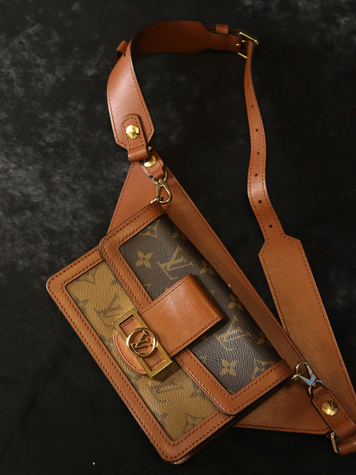LOUIS VUITTON ルイ・ヴィトン ドーフィーヌ M44586 ボディバッグ バムバッグ ウエストポーチ モノグラムリバース ブラウン
