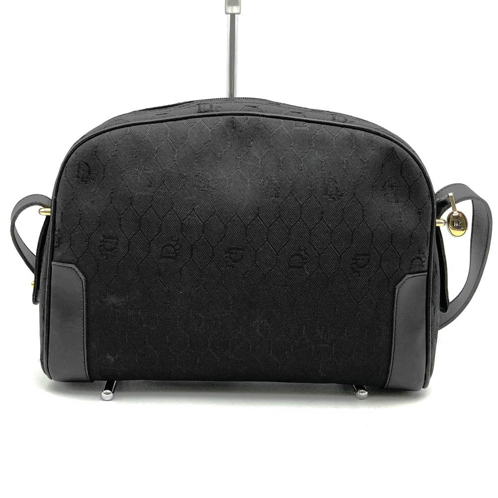 Dior ディオール ショルダーバッグ ハニカム柄 キャンバス/レザー ブラック