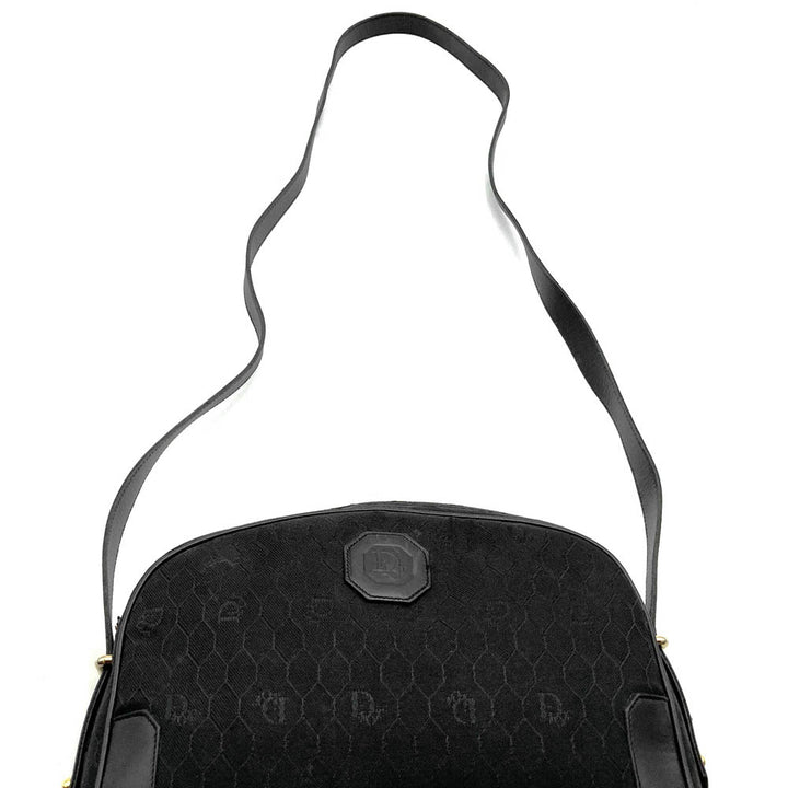 Dior ディオール ショルダーバッグ ハニカム柄 キャンバス/レザー ブラック