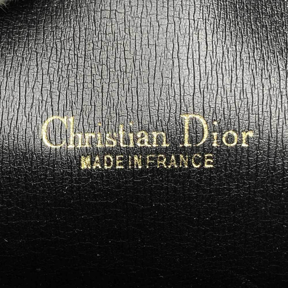 Dior ディオール ショルダーバッグ ハニカム柄 キャンバス/レザー ブラック