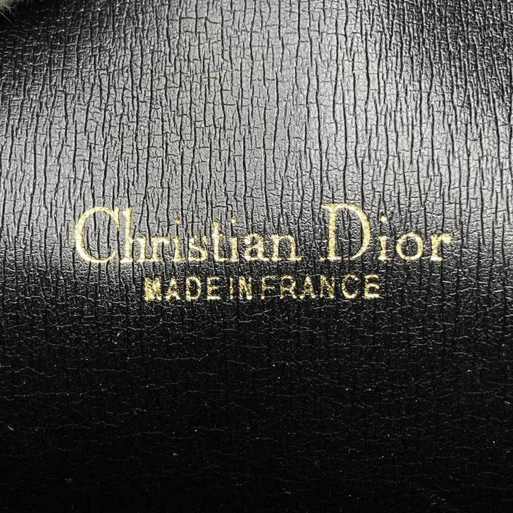 Dior ディオール ショルダーバッグ ハニカム柄 キャンバス/レザー ブラック