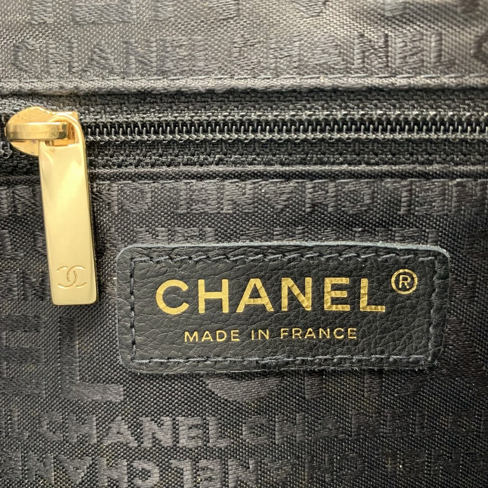 CHANEL シャネル チョコバー 薄型ショルダーバッグ ワンショルダー ココマーク ラムスキン ブラック 黒 ゴールド金具