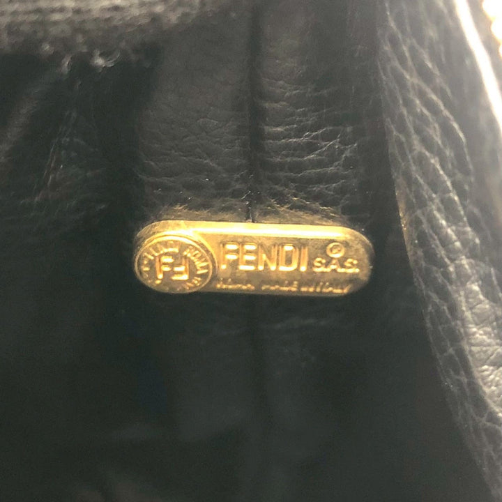 FENDI フェンディ ハンドバッグ ポーチ レオパード ヒョウ柄 ナイロン キャンバス レザー ベージュ マルチカラー ヴィンテージ