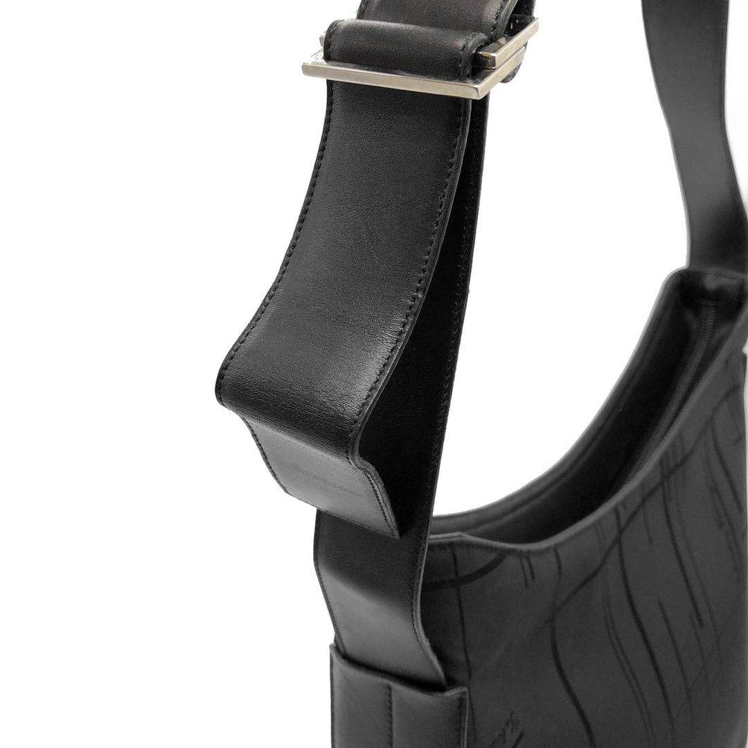 Salvatore Ferragamo フェラガモ ショルダーバッグ ワンショルダー ライン ナイロン ブラック
