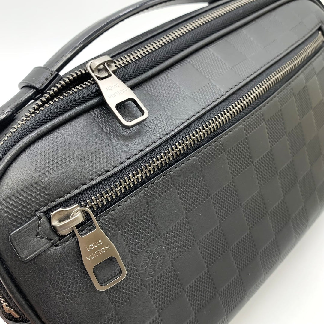 LOUIS VUITTON ルイ・ヴィトン アンブレール N41288 ボディバッグ レザー ダミエアンフィニ ブラック