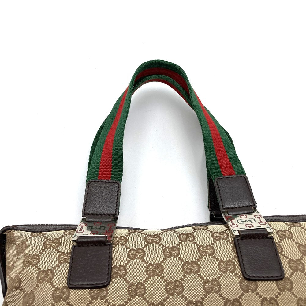 GUCCI グッチ 145759 ハンドバッグ ブラウン 茶 GGキャンバス シェリーライン ブランド品