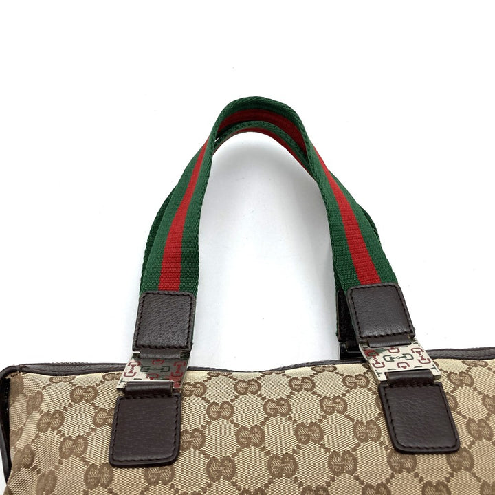 GUCCI グッチ 145759 ハンドバッグ ブラウン 茶 GGキャンバス シェリーライン ブランド品
