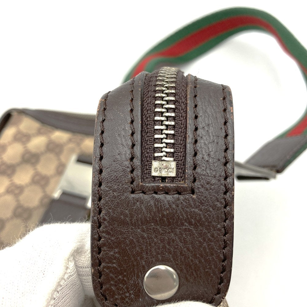 GUCCI グッチ 145759 ハンドバッグ ブラウン 茶 GGキャンバス シェリーライン ブランド品