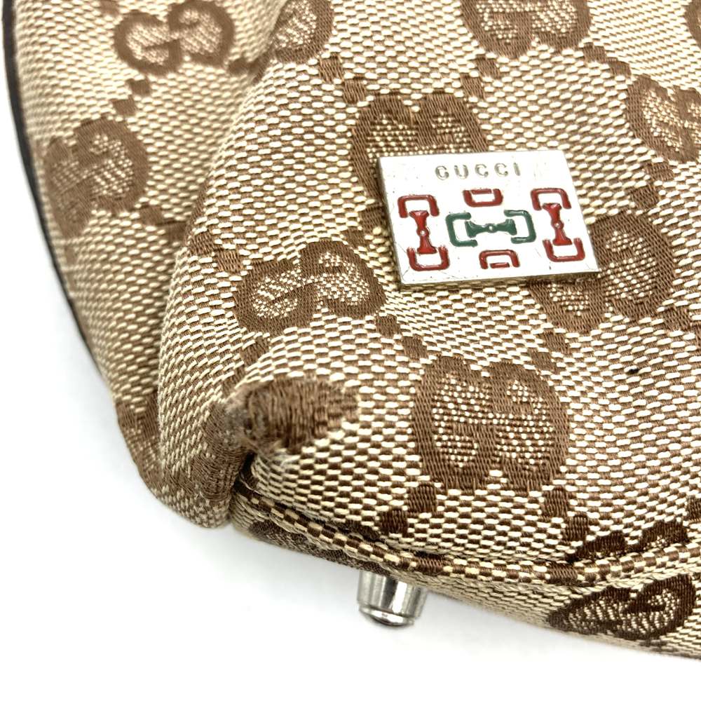 GUCCI グッチ 145759 ハンドバッグ ブラウン 茶 GGキャンバス シェリーライン ブランド品