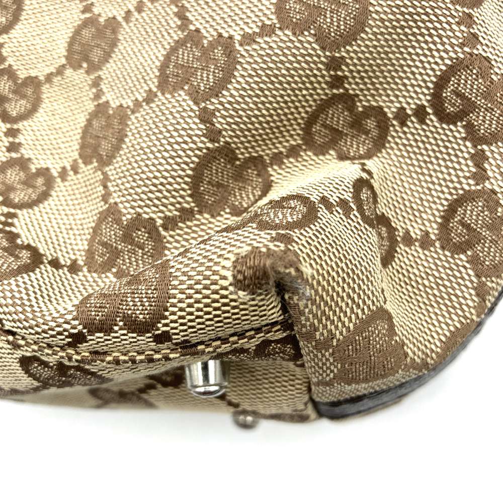 GUCCI グッチ 145759 ハンドバッグ ブラウン 茶 GGキャンバス シェリーライン ブランド品