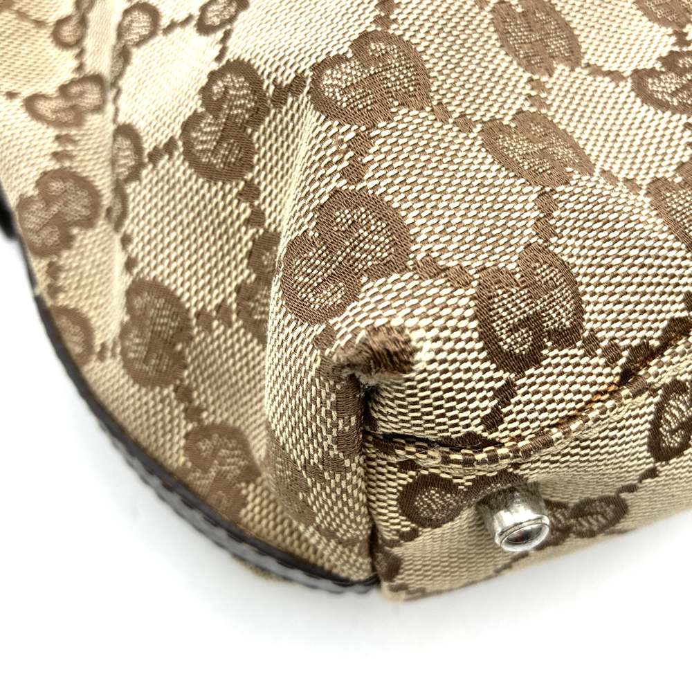 GUCCI グッチ 145759 ハンドバッグ ブラウン 茶 GGキャンバス シェリーライン ブランド品