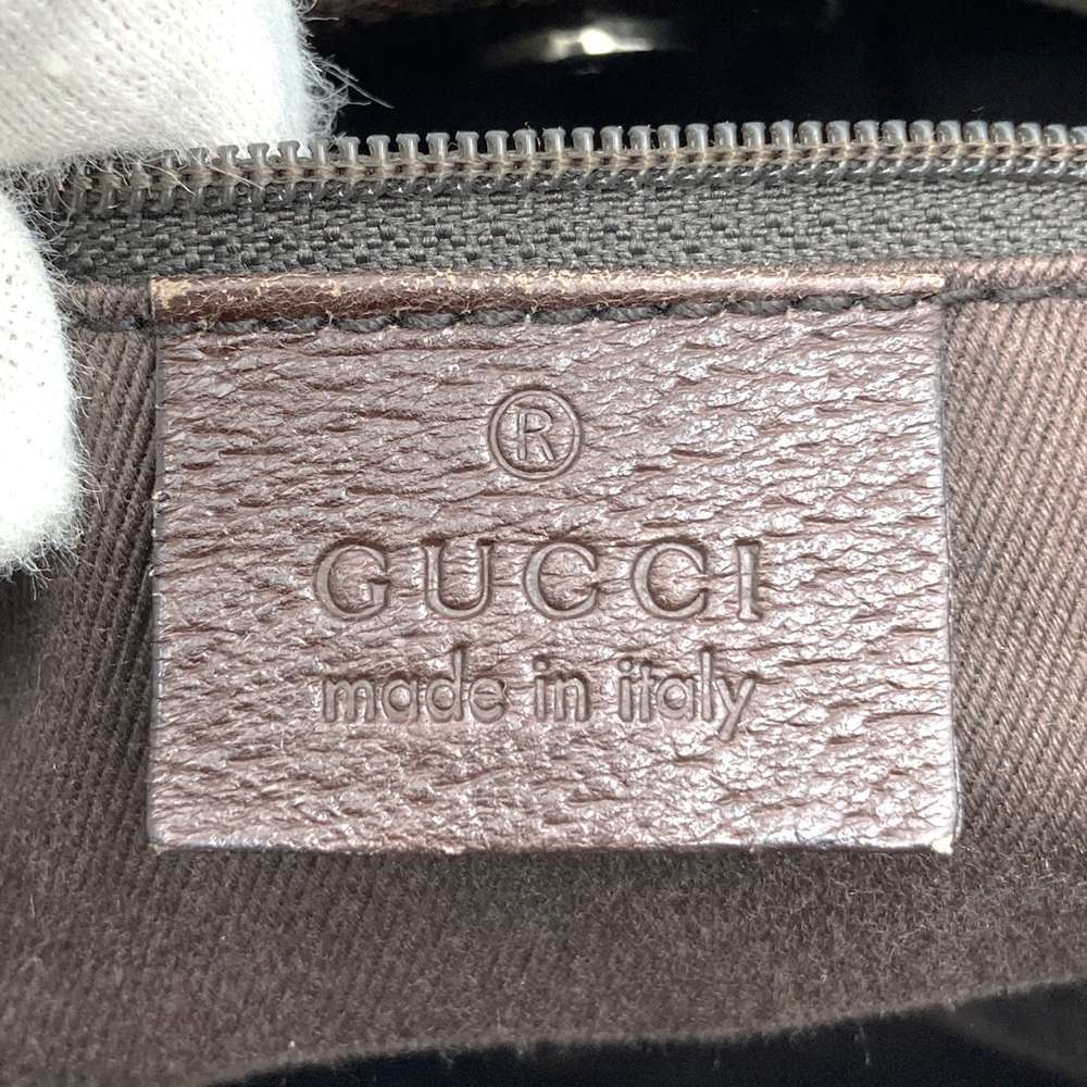GUCCI グッチ 115007 トートバッグ ハンドバッグ GGキャンバス レザー ブラウン ヴィンテージ