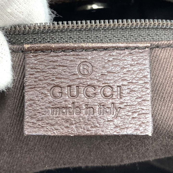 GUCCI グッチ 115007 トートバッグ ハンドバッグ GGキャンバス レザー ブラウン ヴィンテージ
