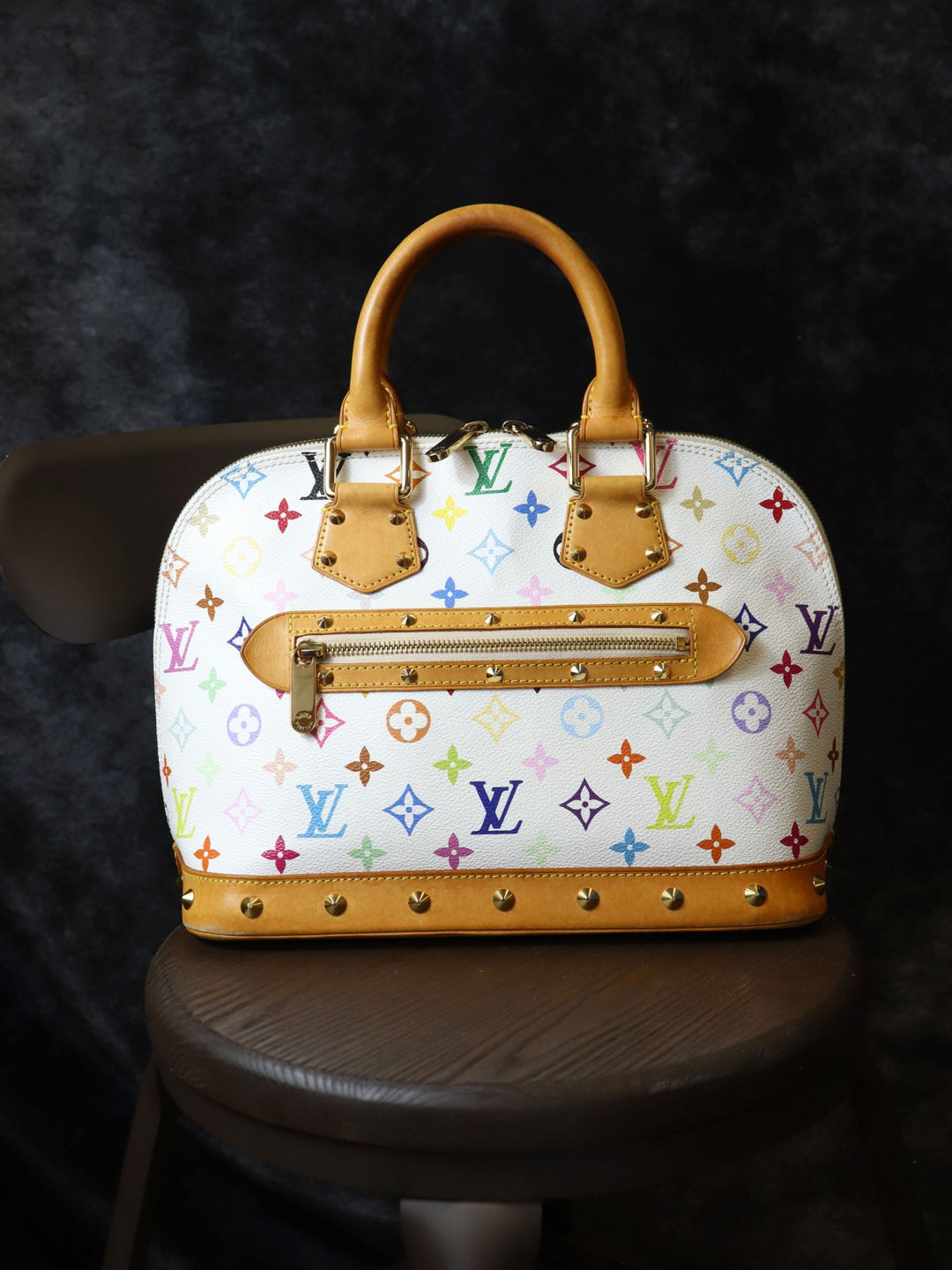 LOUIS VUITTON ルイ・ヴィトン M92647 アルマ(旧) ハンドバッグ ホワイト モノグラムマルチカラー