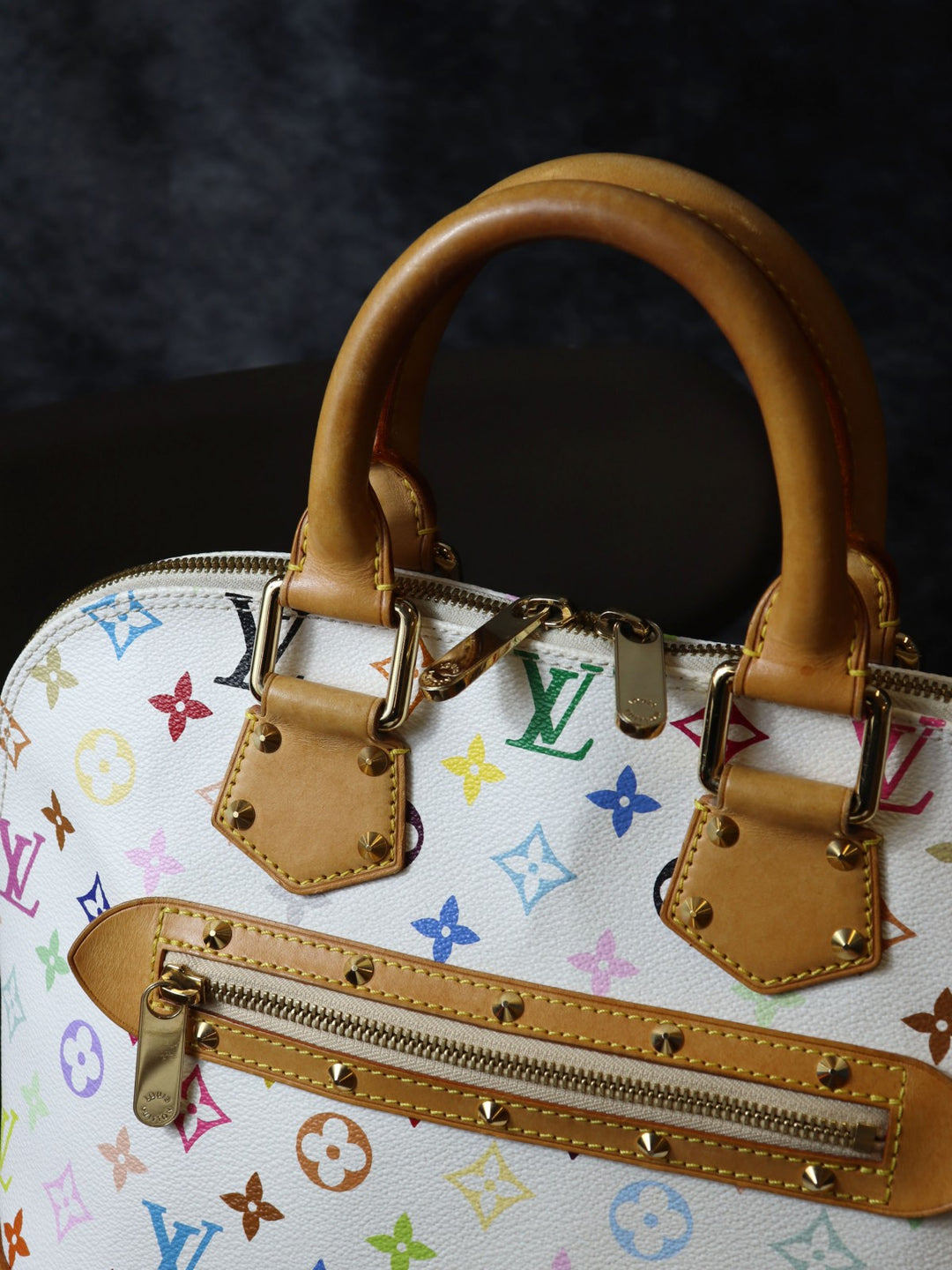 LOUIS VUITTON ルイ・ヴィトン M92647 アルマ(旧) ハンドバッグ ホワイト モノグラムマルチカラー