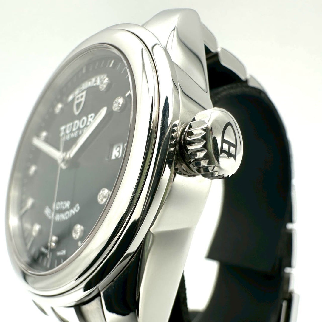 美品 TUDOR チュードル チューダー グラマー デイトデイ 56000 腕時計 自動巻き SS ブラック