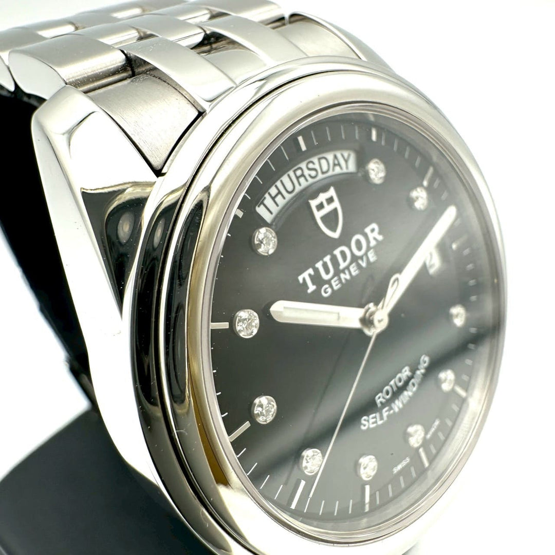 美品 TUDOR チュードル チューダー グラマー デイトデイ 56000 腕時計 自動巻き SS ブラック