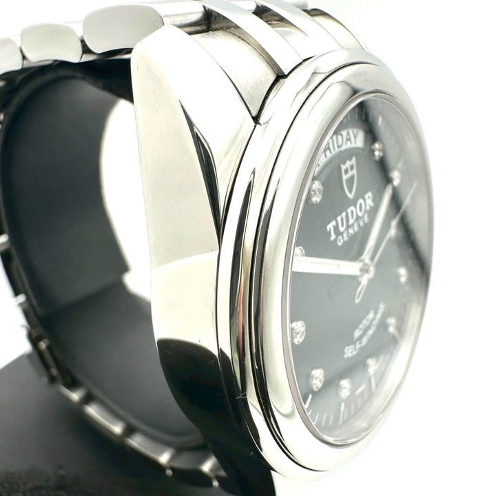 美品 TUDOR チュードル チューダー グラマー デイトデイ 56000 腕時計 自動巻き SS ブラック