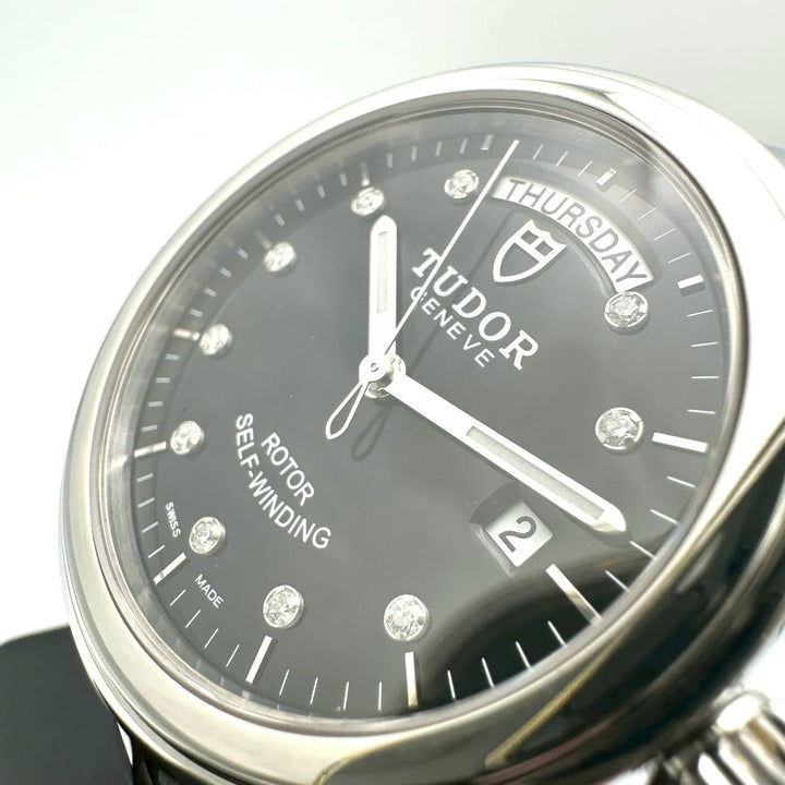 美品 TUDOR チュードル チューダー グラマー デイトデイ 56000 腕時計 自動巻き SS ブラック