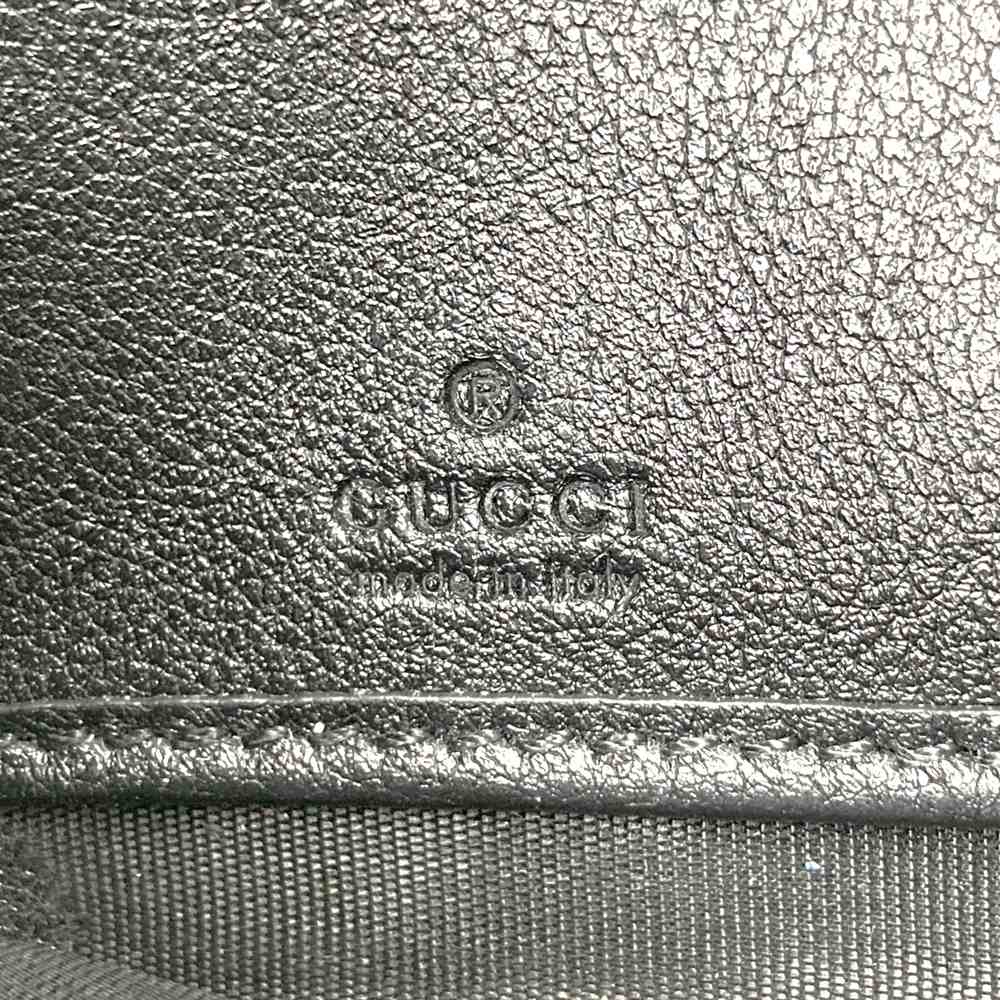 GUCCI グッチ 658634 長財布 バンブー ダブルG ラウンドジップ レザー ブラック 長財布