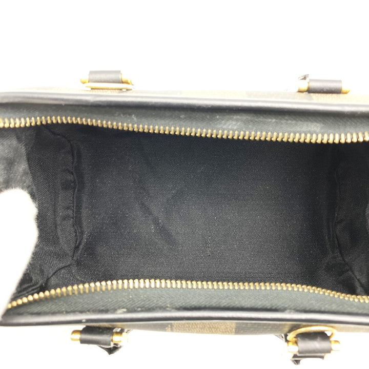 FENDI フェンディ ハンドバッグ ミニボストン ペカン PVC レザー ブラウン ブラック ヴィンテージ