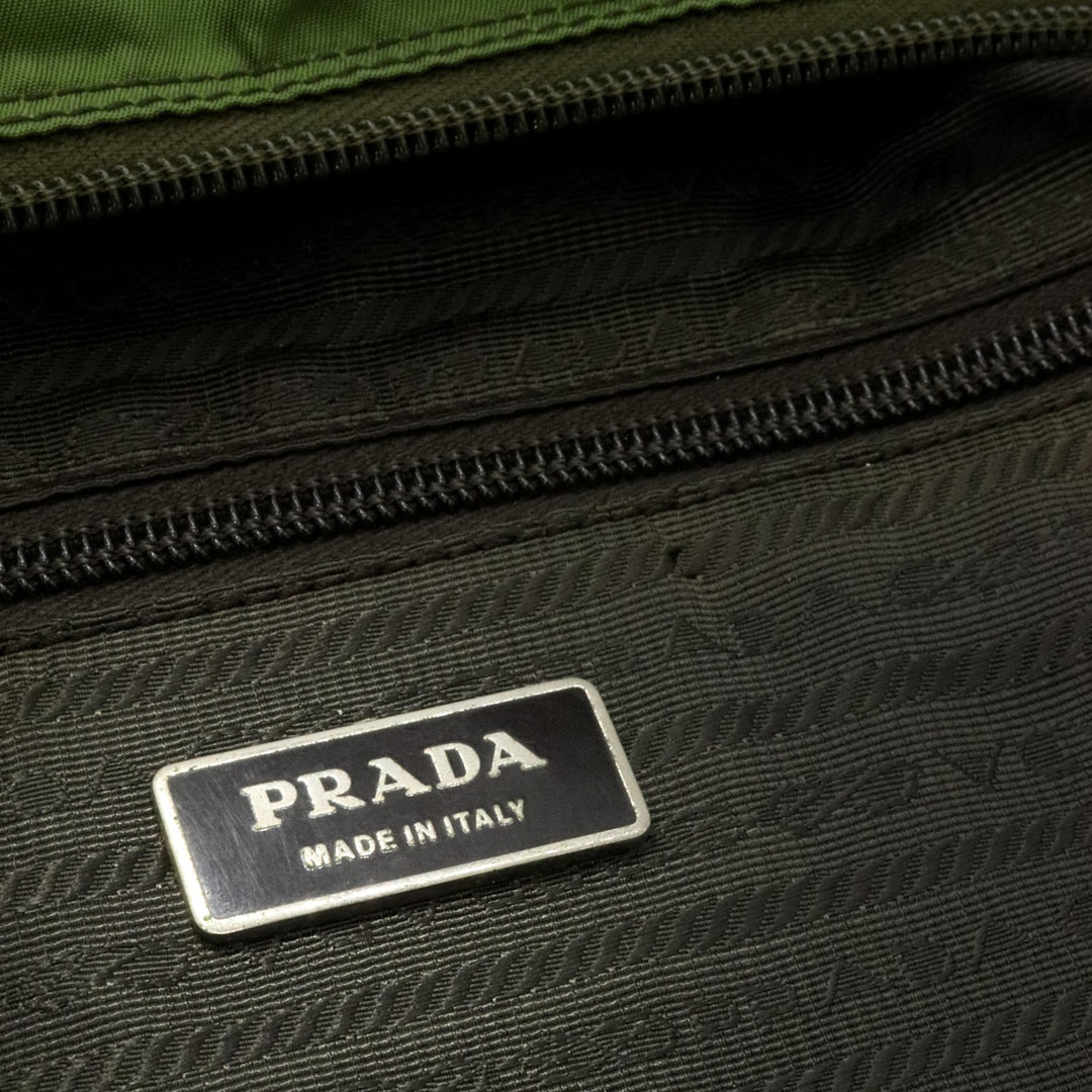 PRADA プラダ ショルダーバッグ ナイロン カーキ オレンジ