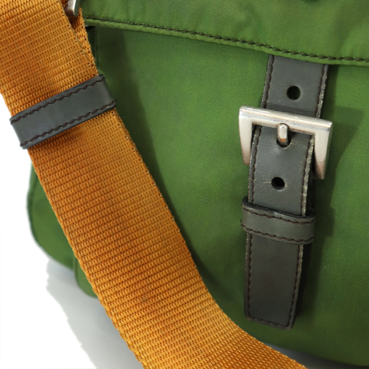 PRADA プラダ ショルダーバッグ ナイロン カーキ オレンジ