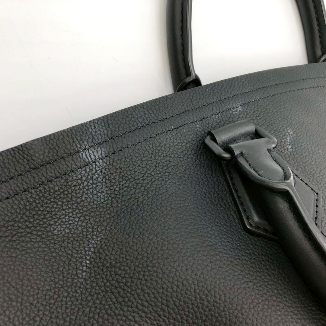 LOUIS VUITTON ルイ・ヴィトン M59158 LVアエログラム ロックイット 2way 箱 鍵 カデナ ハンドバッグ トートバッグ ビジネス トラベル レザー ブラック