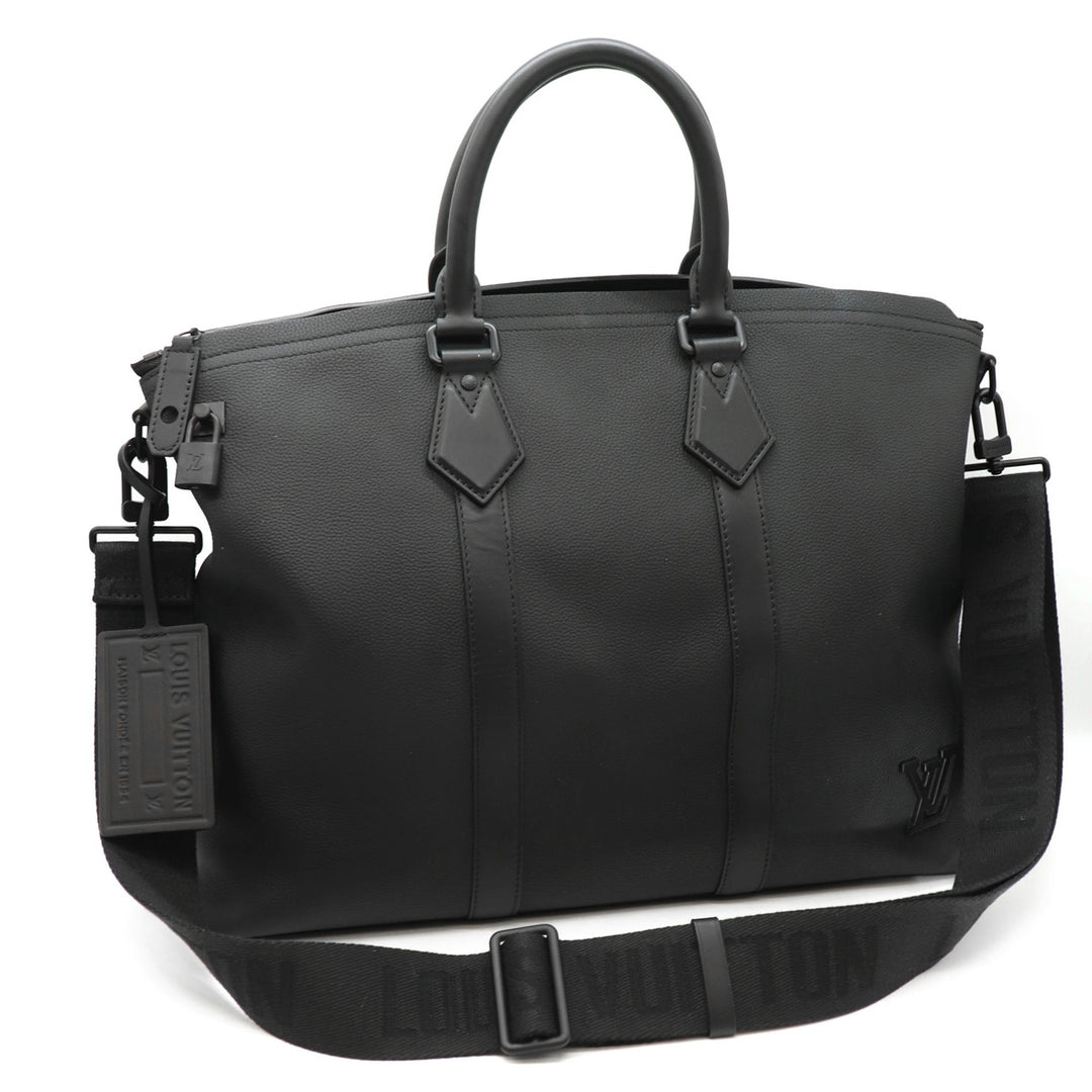 LOUIS VUITTON ルイ・ヴィトン M59158 LVアエログラム ロックイット 2way 箱 鍵 カデナ ハンドバッグ トートバッグ ビジネス トラベル レザー ブラック