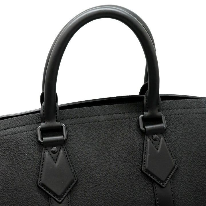 LOUIS VUITTON ルイ・ヴィトン M59158 LVアエログラム ロックイット 2way 箱 鍵 カデナ ハンドバッグ トートバッグ ビジネス トラベル レザー ブラック