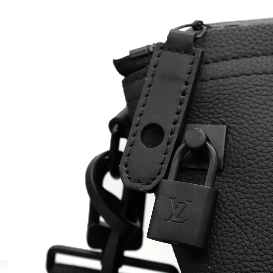 LOUIS VUITTON ルイ・ヴィトン M59158 LVアエログラム ロックイット 2way 箱 鍵 カデナ ハンドバッグ トートバッグ ビジネス トラベル レザー ブラック