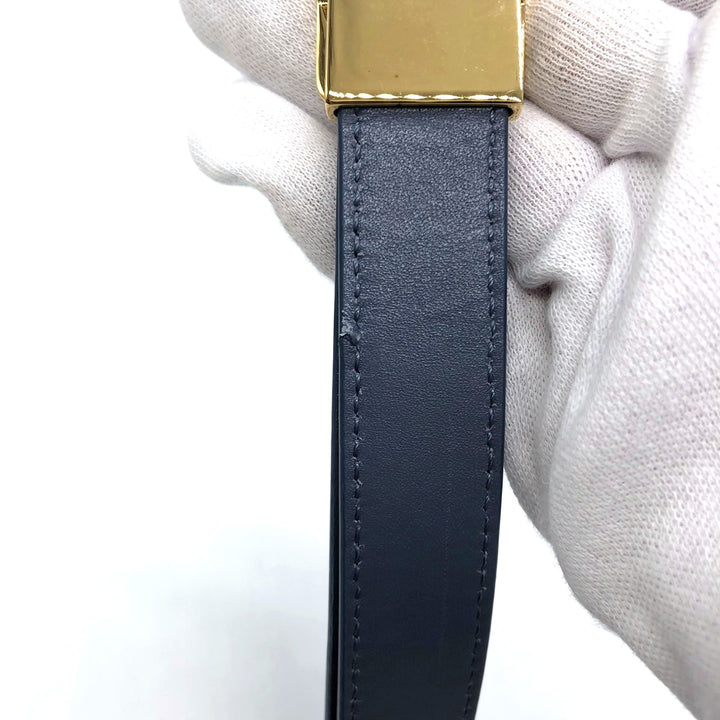 Dior クリスチャンディオール 30モンテーニュ 斜め掛けショルダーバッグ ブルー 青 レザー