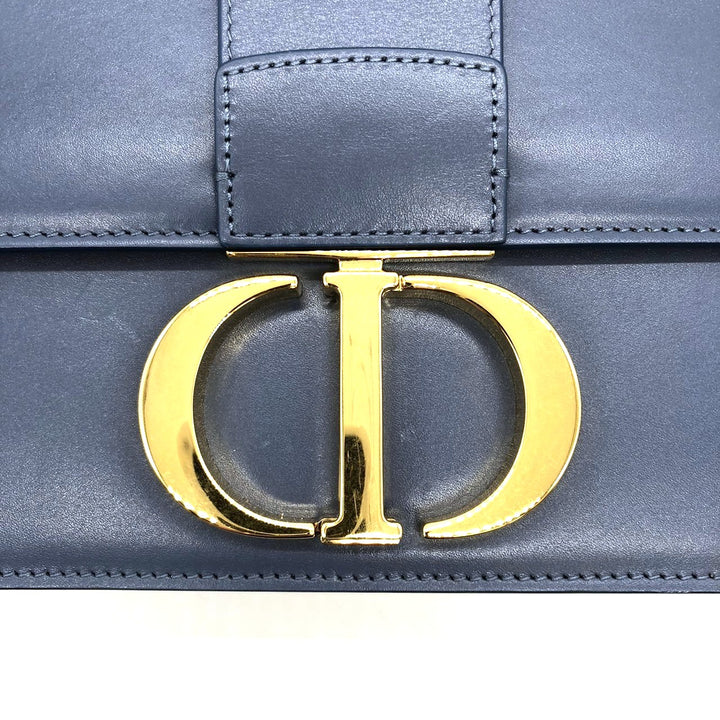 Dior クリスチャンディオール 30モンテーニュ 斜め掛けショルダーバッグ ブルー 青 レザー