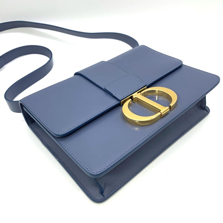 Dior クリスチャンディオール 30モンテーニュ 斜め掛けショルダーバッグ ブルー 青 レザー