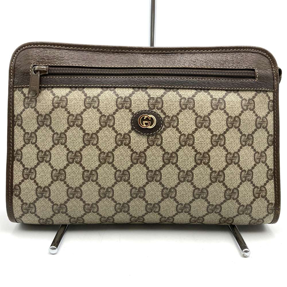 GUCCI オールドグッチ クラッチバッグ ポーチ セカンドバッグ PVC GGスプリーム ヴィンテージ