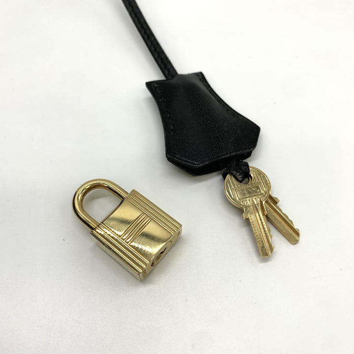 HERMES エルメス ケリー32 ハンドバッグ 外縫い セリエ ○Y刻印 ボックスカーフ ブラック