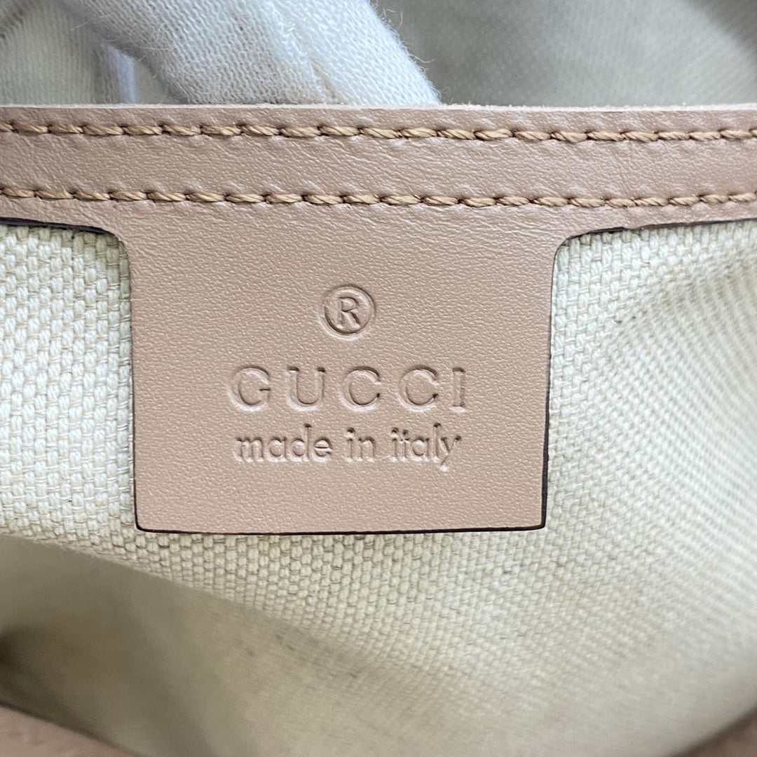 GUCCI グッチ 211120 GGスプリーム トートバッグ PVC ピンクベージュ ヴィンテージ