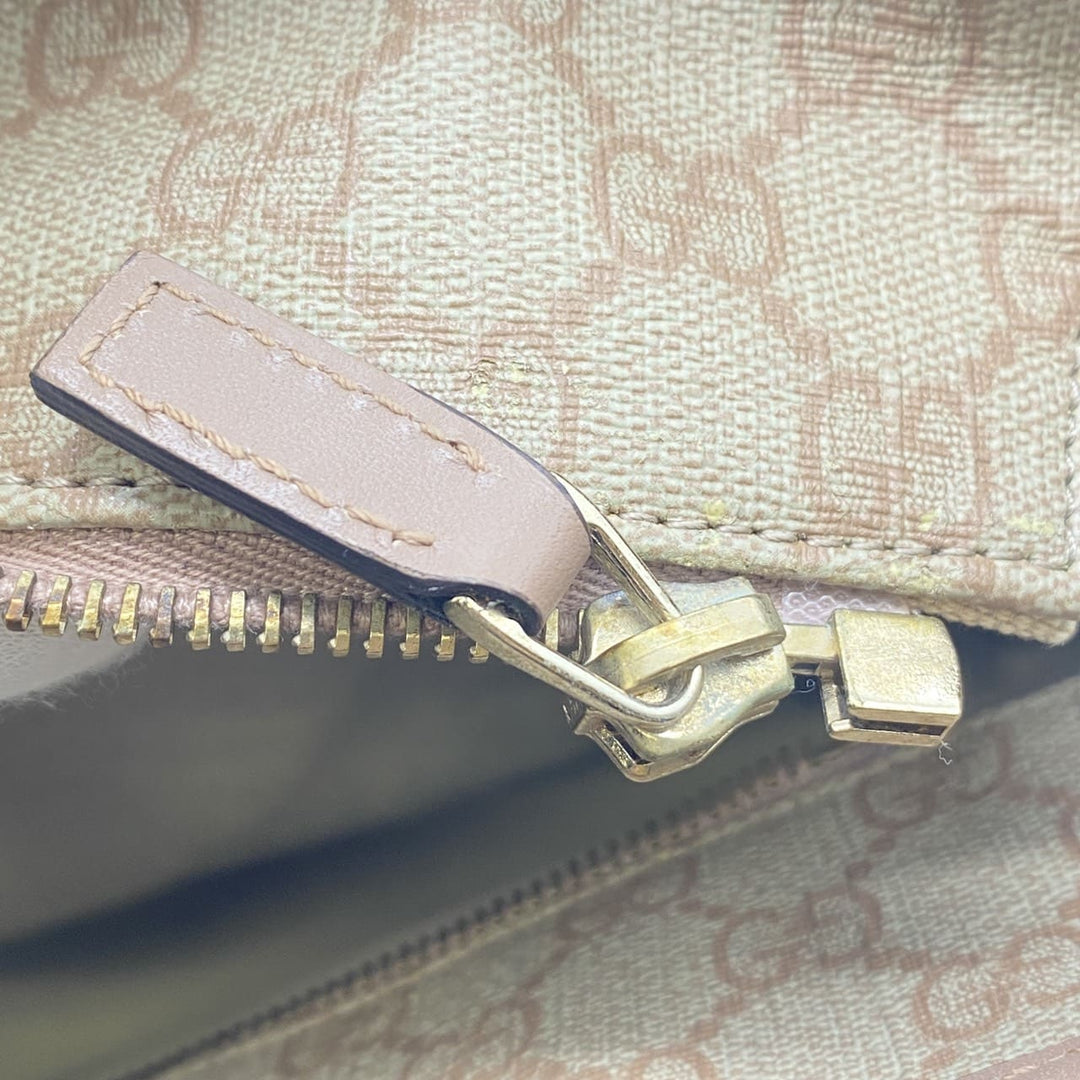 GUCCI グッチ 211120 GGスプリーム トートバッグ PVC ピンクベージュ ヴィンテージ