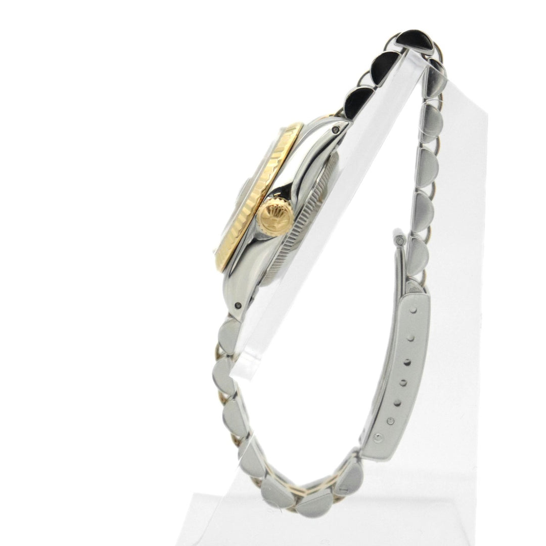 美品 ROLEX ロレックス デイトジャスト 69173G 腕時計 自動巻き 10Pダイヤ K18 イエローゴールド ブラック
