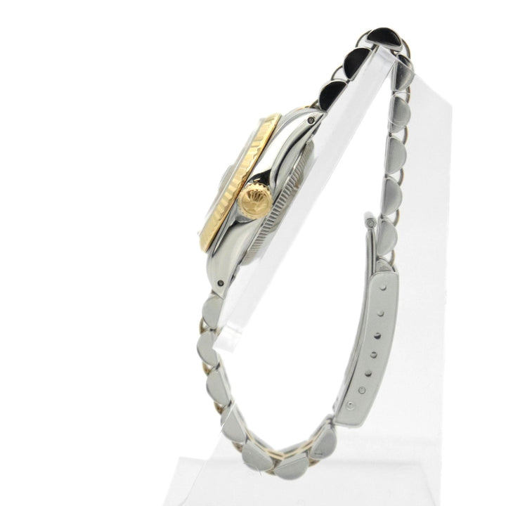 美品 ROLEX ロレックス デイトジャスト 69173G 腕時計 自動巻き 10Pダイヤ K18 イエローゴールド ブラック