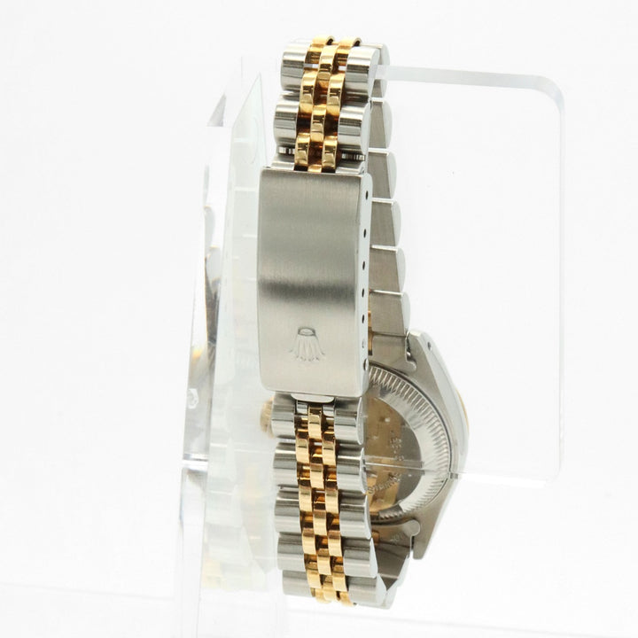 美品 ROLEX ロレックス デイトジャスト 69173G 腕時計 自動巻き 10Pダイヤ K18 イエローゴールド ブラック