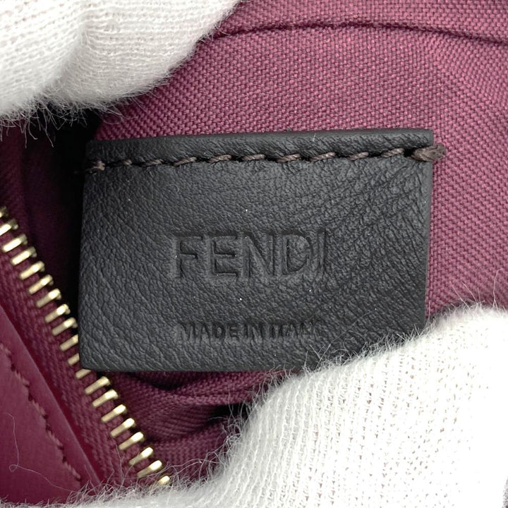 FENDI フェンディ トリプレット 8BS001A1FS ３連ポーチ レザー クラッチバッグ フラワー ホワイト/レッド/ブラウン