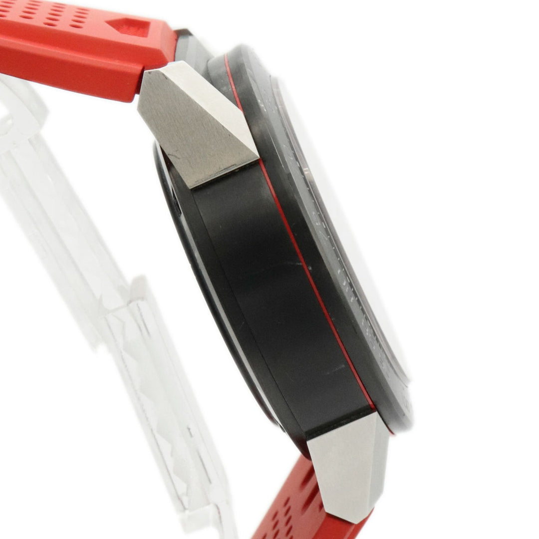 美品 TAG HEUER タグホイヤー カレラ キャリバーホイヤー01 CAR2A1Z 腕時計 自動巻き ラバー レッド ブラック