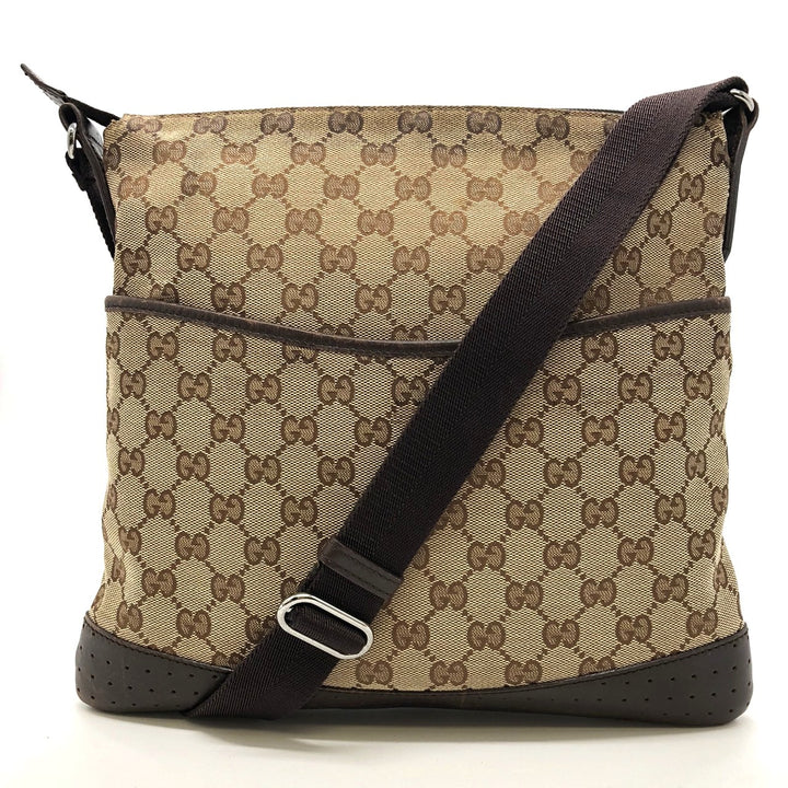 GUCCI グッチ 145857 ショルダーバッグ パンチング GGキャンバス ブラウン