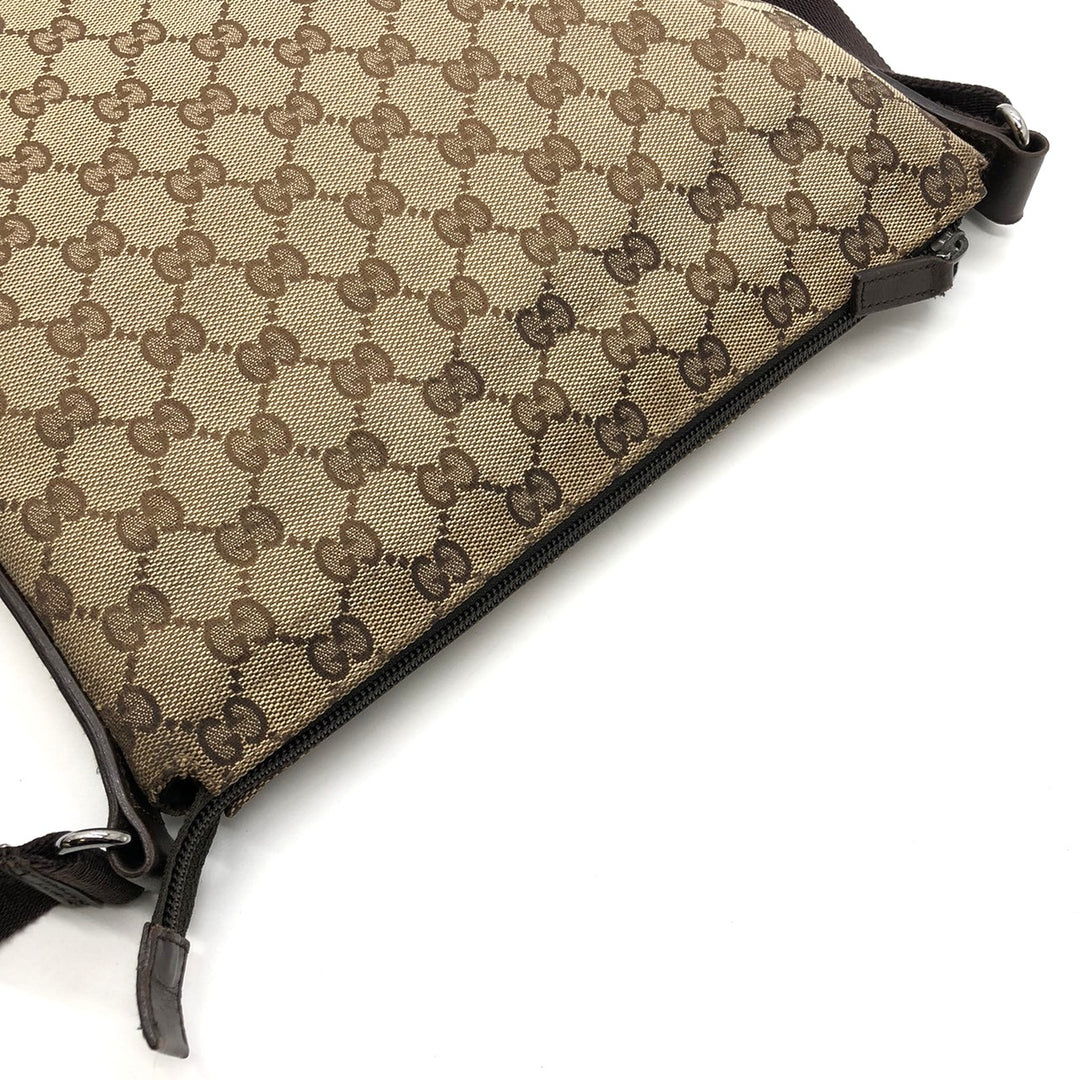 GUCCI グッチ 145857 ショルダーバッグ パンチング GGキャンバス ブラウン