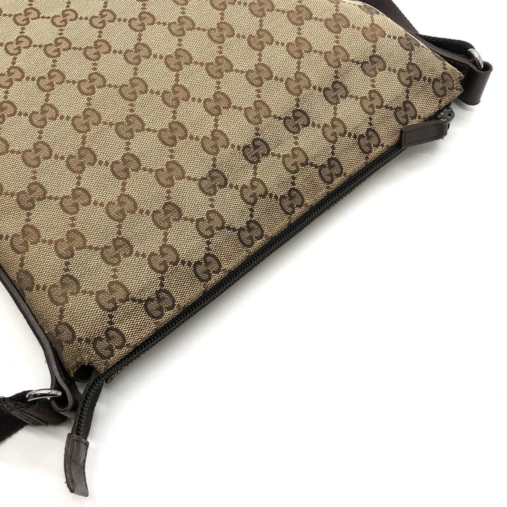 GUCCI グッチ 145857 ショルダーバッグ パンチング GGキャンバス ブラウン