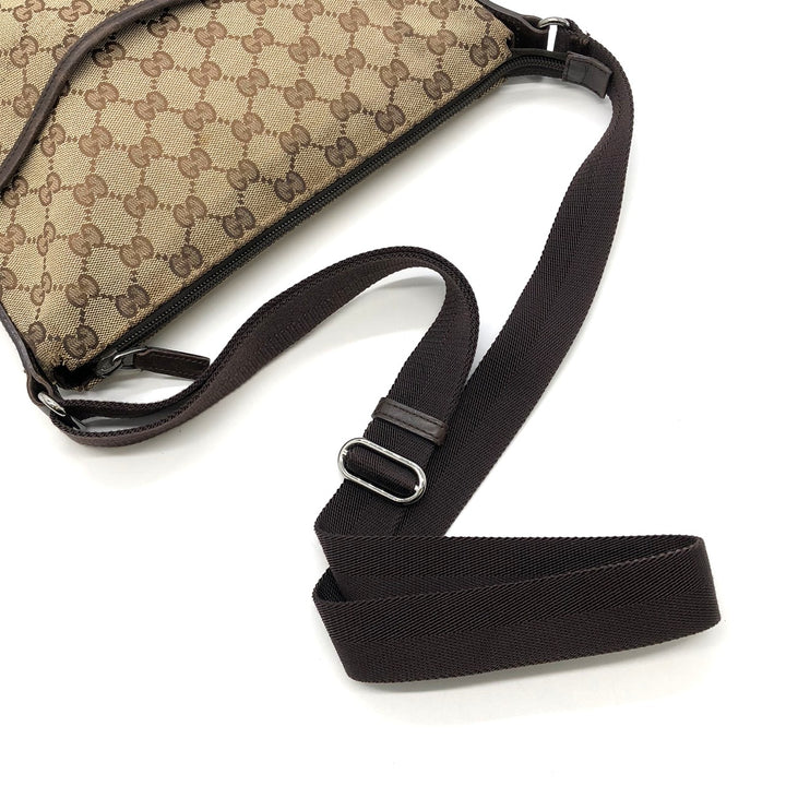 GUCCI グッチ 145857 ショルダーバッグ パンチング GGキャンバス ブラウン