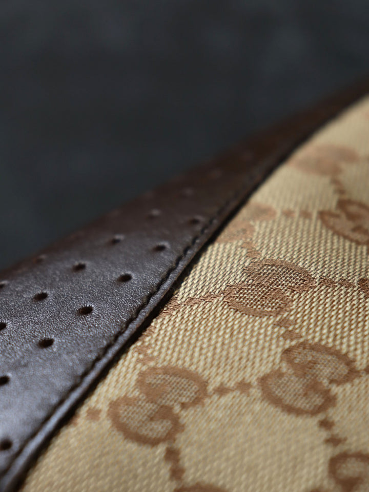 GUCCI グッチ 145857 ショルダーバッグ パンチング GGキャンバス ブラウン